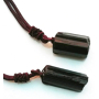 Tourmaline / Skoryl necklace natural stone approx. 3 cm, 20 - 30 g, guardian of good mood