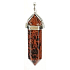 Obsidian mahogany pendulum hexagon pendant natural stone 41 x 13 mm, stone of salvation
