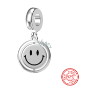 Sterling silver 925 Smiley - American Dream - Smile, you are beautiful, bracelet pendant symbol