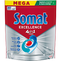 Somat Dishwasher Tablets Excellence 4in1 50 pcs