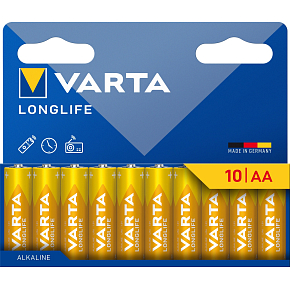 Varta Longlife AA Alkaline Batteries, 10 pcs
