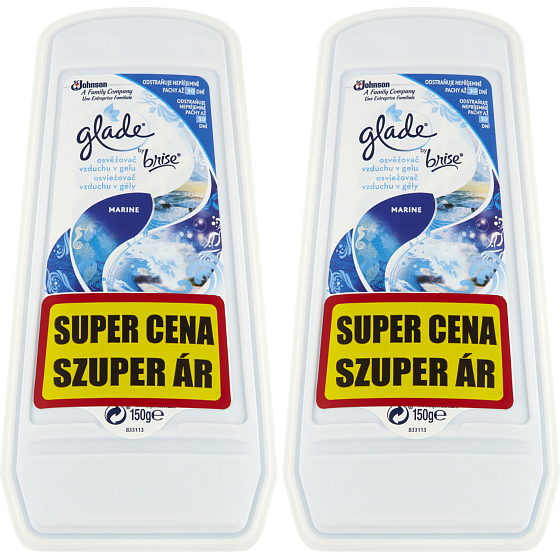 Glade Air Freshener Gel Pure Clean Marine duo pack 2× 150 g
