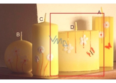 Lima Blooming meadow candle yellow ellipse 110 x 90 mm 1 piece