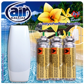 Air Menline Seychelles Vanilla Happy Air freshener set + refills 3 x 15 ml spray