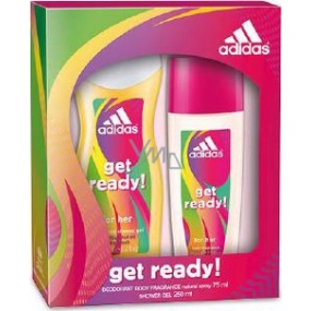 Adidas Get Ready! for Her perfumed deodorant glass 75 ml + shower gel 250 ml, gift set