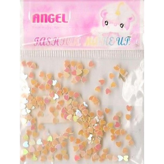 Angel Nail Decorations Hearts Beige 1 Pack