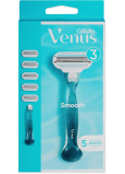 Gillette Venus Smooth shaver + replacement heads 5 pieces for women