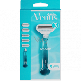 Gillette Venus Smooth shaver + replacement heads 5 pieces for women