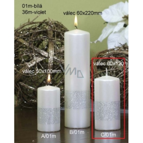 Lima Ribbon candle white cylinder 60 x 120 mm 1 piece