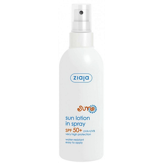 Ziaja Sun SPF 50+ UVA+UVB Water-Resistant Moisturizing Sunscreen Lotion 170 ml