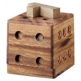 Albi Puzzle 3D Cube, Wooden design puzzle, 9 x 9 x 9 cm
