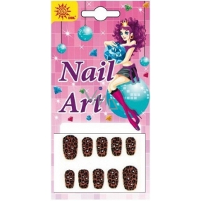 Self-adhesive nail decorations brown 12 16 x 8 cm 1281