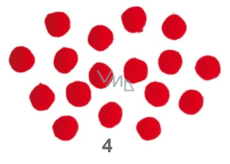 Bambulky Červené 2,5 cm 18 kusů