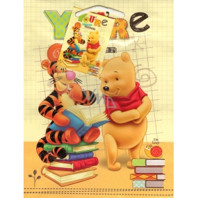 Ditipo Gift paper bag 18 x 10 x 22.7 cm Disney Winnie the Pooh, tiger and books