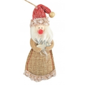 Santa made of jute for hanging 13 cm