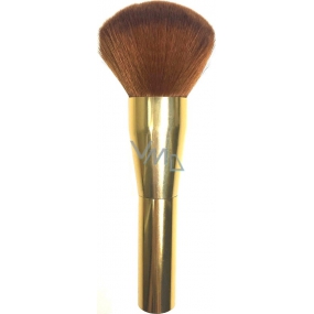 Cosmetic brush with synthetic bristles for powder gold handle rusty hair 15,5 cm 066