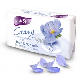 Luksja Creamy Linen & Rice milk - flax and rice milk toilet soap 90 g