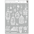 Window foil without glue White bird cage 42 x 30 cm
