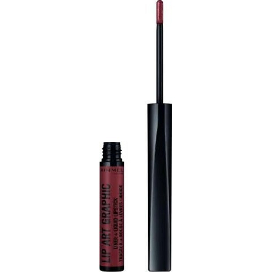 Rimmel London Lip Art Graphic contouring pencil + liquid lipstick 2in1 760 Now or Never 1.8 ml