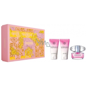 Versace Bright Crystal eau de toilette for women 50 ml + body lotion 50 ml + shower gel 50 ml, gift set