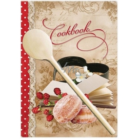 Ditipo Recipe book with wooden spoon, donuts 17 x 24 cm