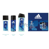 Adidas UEFA Champions League Dare Edition VI perfumed deodorant glass for  men 75 ml + shower gel 250 ml + deodorant spray 150 ml, cosmetic set - VMD  parfumerie - drogerie
