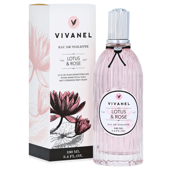 Vivian Gray Vivanel Lotus & Rose luxury eau de toilette with essential oils for women 100 ml