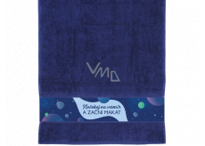Albi Towel Don't wait for space dark blue 90 x 50 cm