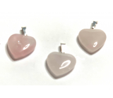 Rose Heart Pendant natural stone 1,5 cm 1 piece, stone of love