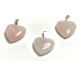 Rose Heart Pendant natural stone 1,5 cm 1 piece, stone of love