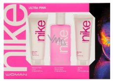 Nike Ultra Pink Woman eau de toilette 100 ml + body lotion 75 ml + shower gel 75 ml, gift set for women