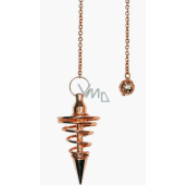 Metal spiral pendulum for Reiki divination and spiritual healing, cone 25,4 mm, rose gold