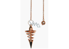 Metal spiral pendulum for Reiki divination and spiritual healing, cone 25,4 mm, rose gold