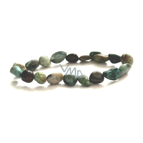 Chrysocolla natural stone bracelet, 8 - 10 mm / 16 - 17 cm, King Solomon stone