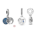 Sterling silver 925 Tree and galaxy with moon, 2in1 love bracelet pendant