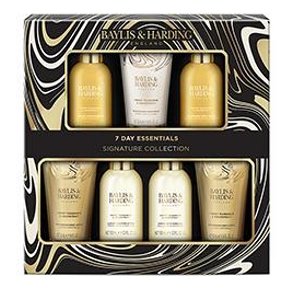 Baylis & Harding Tangerine and Grapefruit bath foam 100 ml + shower gel 100 ml + bath milk 100 ml + shower cream 100 ml + body lotion 2 x 50 ml + hand cream 50 ml, cosmetic set for women