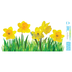 Arch All-season sticker, window film without adhesive Daffodil strip 35 x 16 cm