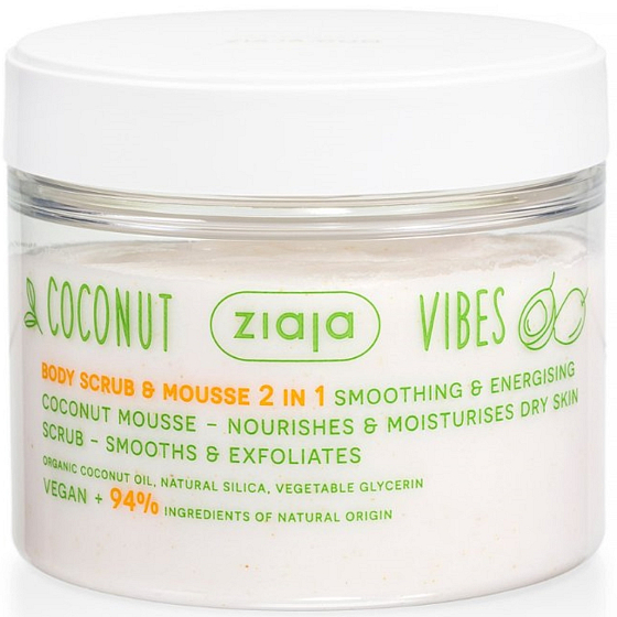 Ziaja Coconut 2in1 smoothing body scrub and foam 270 ml