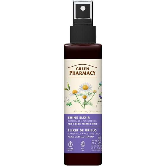 Green Pharmacy Chamomile and Flaxseed Hair Elixir for Coloured Hair 150 ml