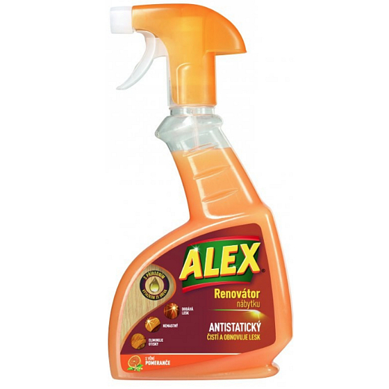 Alex Pomeranč Renovator antistatic furniture cleaner for laminate and wooden furniture 375 ml