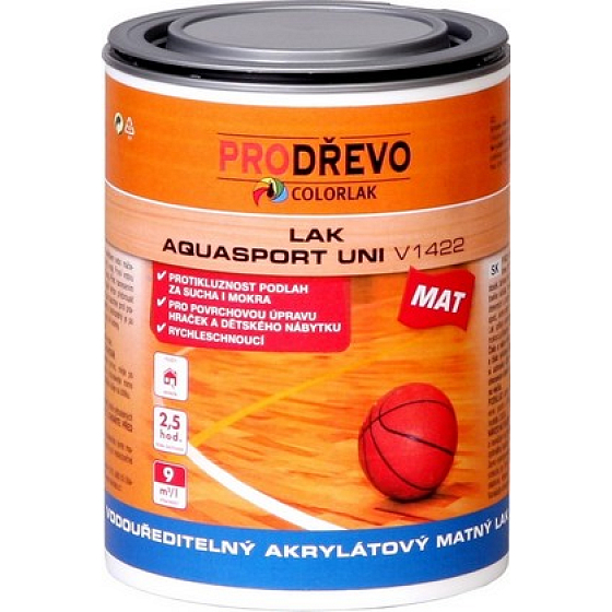 Colorlak Lacquer Aquasport Uni V1422 Mat water-based acrylic matt lacquer 0.6 l