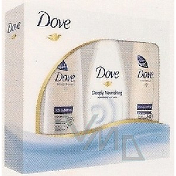 Dove Intense Repair Shampoo 250 ml + Conditioner 200 ml + Shower Gel 250 ml, cosmetic set