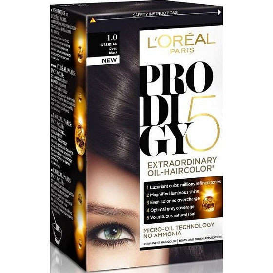 Loreal Paris Prodigy 5 Hair Color 1.0 Dark Black