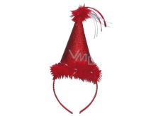 Hat with a red swan, headband