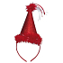 Red hat with a feather, headband