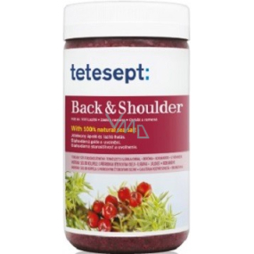 Tetesept Back & Shoulder Back and Shoulder Muscles Libavka + Juniper + Coriander 100% Sea Salt 900 g