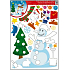 Window foil without glue advent calendar snowman 42 x 30 cm