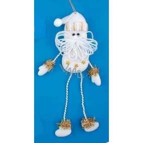 Santa Claus cream with long legs for hanging 21cm