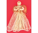 Angel gold decor with wavy skirt 17 cm