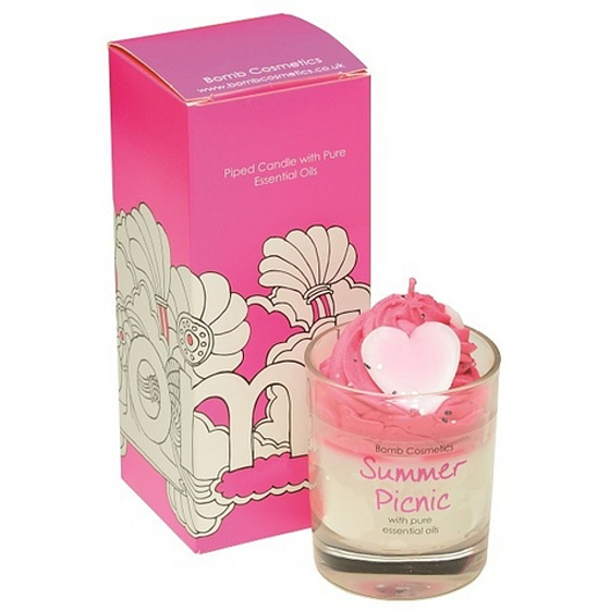 Bomb Cosmetics Summer picnic scented natural, handmade candle in glass burns for up to 35 hours